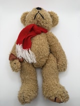 Teddybär mit Mütze und Schal, ca. 32 cm Foto 2