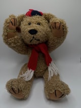 Teddybär mit Mütze und Schal, ca. 32 cm Foto 6