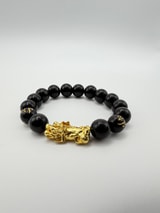 Armband, schwarzer Obsidian  Foto 2