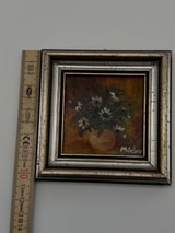 Ölgemälde Blumenstillleben, Martha Weber Eppelheim, signiert Foto 4