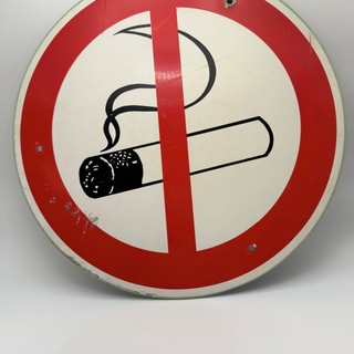 Verbotsschild "Rauchen verboten", Metall, ca. 30 cm