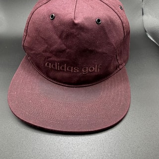 Adidas Golf Cap, Waxed Canvas 5-Panel, Weinrot, neu
