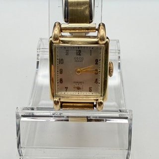 OSCO Damenuhr 1950er, Walz-Gold-Double, Flexband
