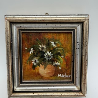 Ölgemälde Blumenstillleben, Martha Weber Eppelheim, signiert