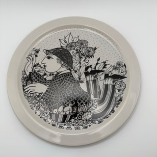 Rosenthal Björn Wiinblad Künstlerteller „Herr Holm“, Vintage
