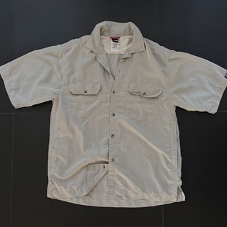 The North Face Herren Outdoor Hemd Gr. S Beige Kurzarm Trekking Wander Safari